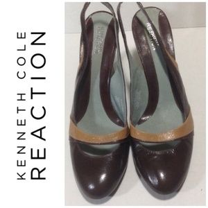 Slingback Two toned Brown Pumps